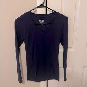 Navy blue long sleeve shirt. Free birth gift with purchase!